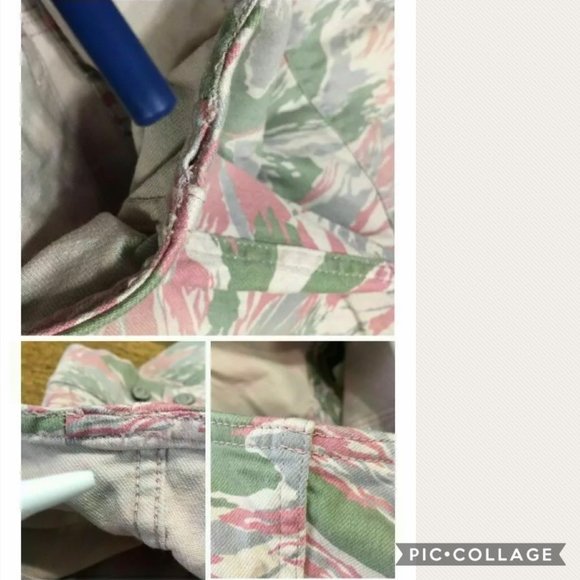 Levi's Strauss & Co M Camo Denim Vest Button Front - Picture 9 of 12